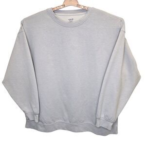 Old Navy Women's XXL Tall Dynamic Fleece Light Gray Crewneck Sweater